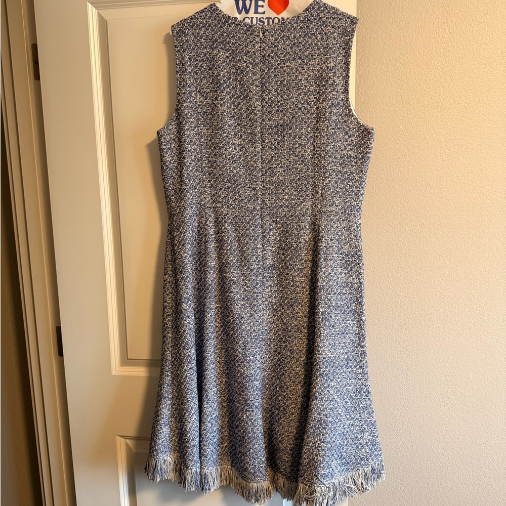 Elegant Mm Lafleur Blue Tweed Lindsay Dress - Picture 2 of 4